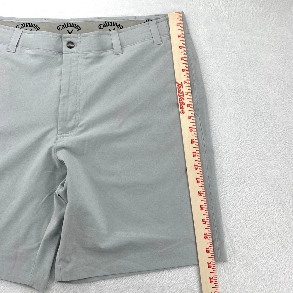 Callaway Mens Performance Golf Shorts Light Grey Flat Front Size 40